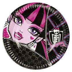 Talerzyki  Monster High, 8 szt, 18 cm 