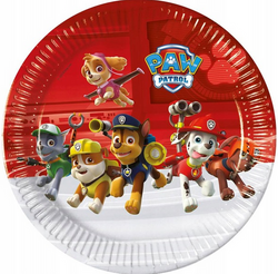 Talerzyki Paw Psi Patrol Urodziny Party 23cm 8szt.