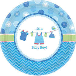 Talerzyki na Baby Shower Boy, 18 cm, 8 szt.