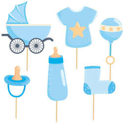 Toppery Pikery BABY SHOWER CHŁOPIEC, 6szt.