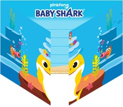 Zaproszenia Baby Shark, 8 kpl.