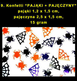 Zestaw duży dekoracji na halloween, 1 kpl.