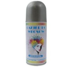 Zmywalna Farba do włosów- spray, srebrny, 1szt.