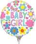 Balon Foliowy Baby Girl Shower Kwiaty Motyle 10cm