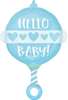 Balon Foliowy Baby Shower Chłopiec Grzechotka 60cm