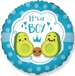 Balon foliowy 18" FX - It's a boy, avocado