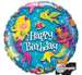 Balon foliowy 18" - Happy Birthday (syrenki)