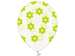 Balony 14" Kwiatki, Crystal Clear + ziel. n. 5szt