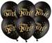 Balony 30cm, Happy 2021!, Pastel Black 1op. 6 szt.