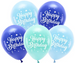 Balony Eco 26 cm, Happy Birthday, niebieski 5szt.