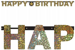 Baner Girlanda Happy Birthday Urodziny Złoty 213cm