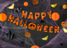 Baner Happy Halloween z dynią pomarańczowy 185cm 