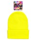 Czapka Żółta Neonowa Beanie Lata 80 Disco Neon