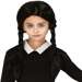 Peruka WEDNESDAY Addams Czarne Warkocze Halloween