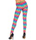 Spodnie LEGGINSY Kolorowe Neon Disco Lata 90 S/M